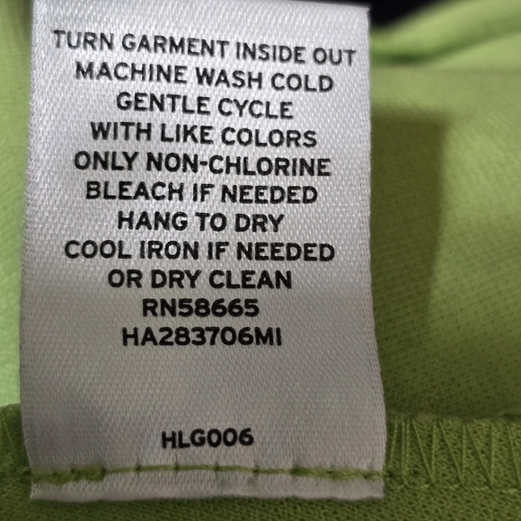 HALOGEN size XS Sleeveless Colorblock Minimalist Peplum Zip Back Top Black Lime - Picture 9 of 9